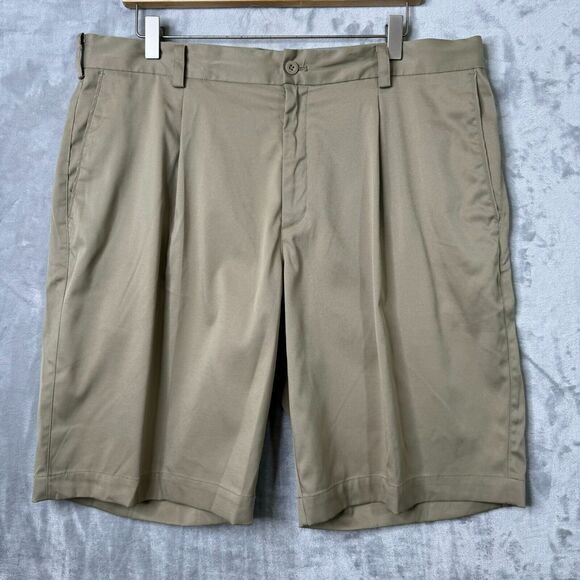 Nike Other - Nike Golf Tour Performance Shorts Mens 36 Tan Pleated Dri Fit Swoosh Walking